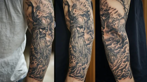 Intricate Viking Arm Tattoo Design