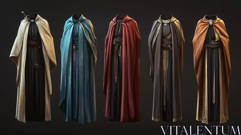 AI ART Medieval Cloaks and Robes Assortment