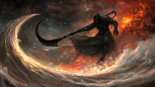 Death Reaper in Cosmic Fire