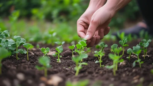 Young Plants in Fertile Soil