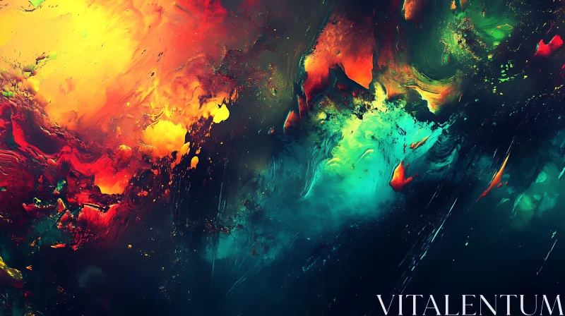 AI ART Abstract Art with Swirling Colors