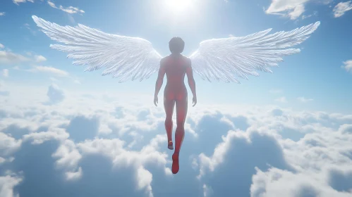 Winged Figure in the Sky