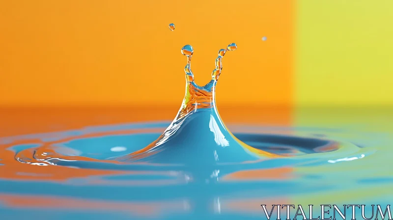 Abstract Water Drop Art AI Image