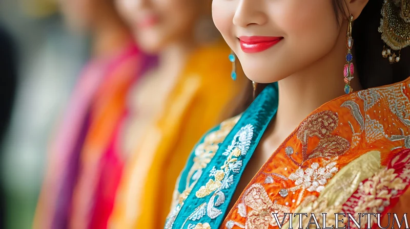 Colorful Traditional Clothing AI Image