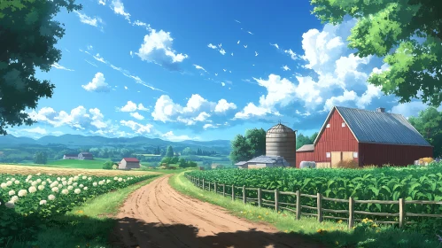 Rural Farm Scenery