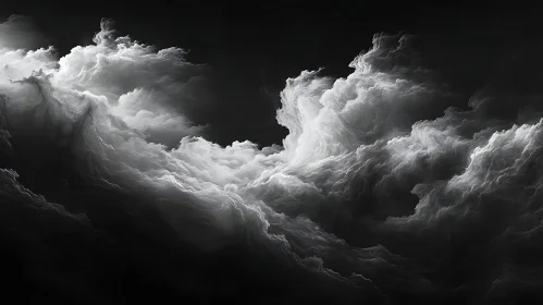 Monochrome Cloudscape Art