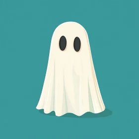 Playful Ghost Graphic for Seasonal Designs