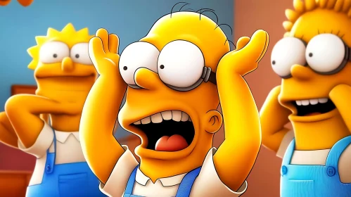 Simpsons' Family in Disbelief