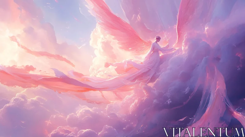 Ethereal Angel in the Heavens AI Image