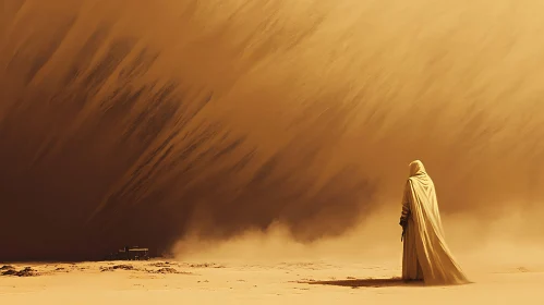 Desert Walker in Sandstorm