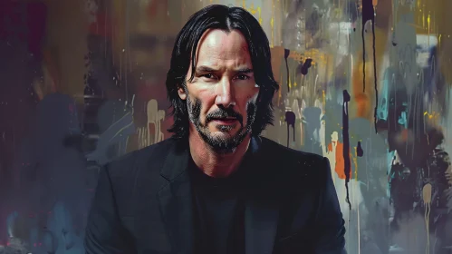 Artistic Portrait of Keanu Reeves