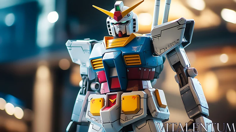 Detailed Gundam Robot Toy AI Image