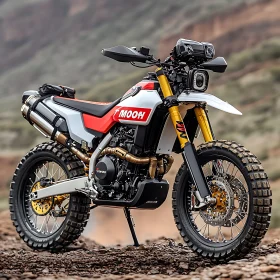 Rugged Motorcycle on Dirt Terrain
