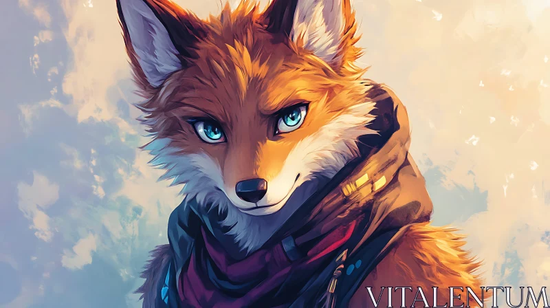 AI ART Hooded Fox Whimsical Animal Art