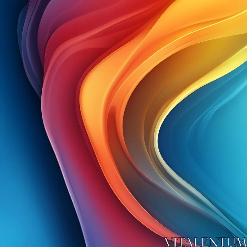 Flowing Color Spectrum Abstract Design AI Image