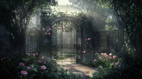 Secret Garden Entrance with Roses