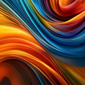 Swirling Color Gradients in Abstract Composition