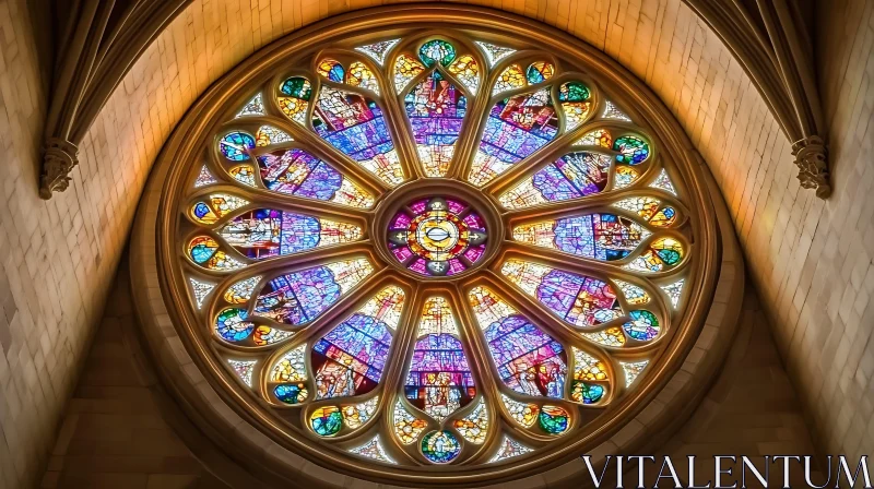 AI ART Architectural Stained Glass Window