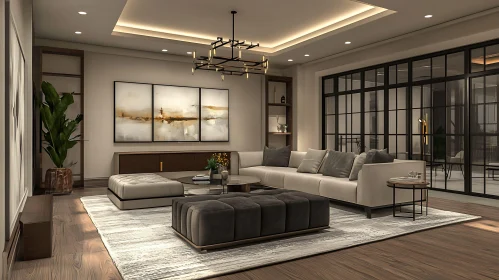 Modern Living Room with Neutral Palette