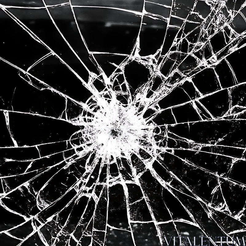 Abstract Shattered Glass Patterns AI Image