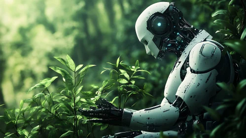 AI's Touch: Robot Nurturing Plant Life