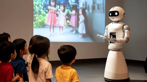 Kids Learning with Robot Companion