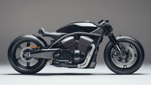 Modern Black Motorcycle