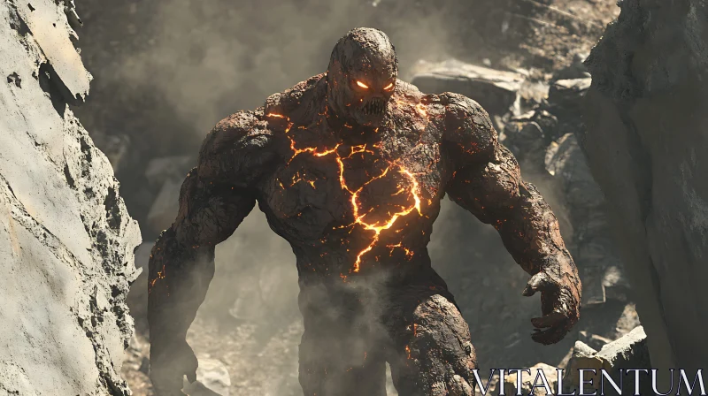 Magma Monster: Stone Giant Awakens AI Image