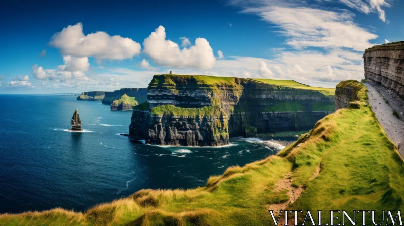 Coastal Cliffs of Moher in Ireland: A Captivating Natural Wonder AI Image