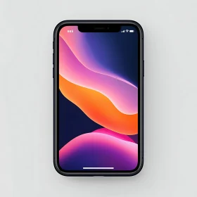 Sleek Smartphone Display with Abstract Design