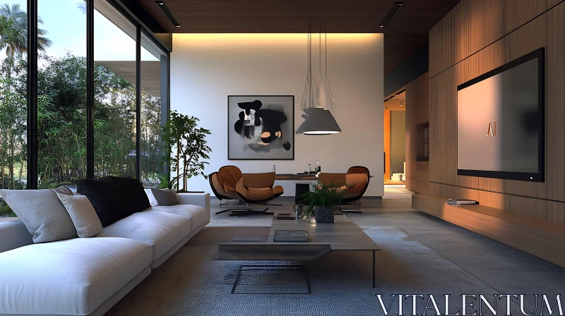 AI ART Contemporary Interior with Natural Light