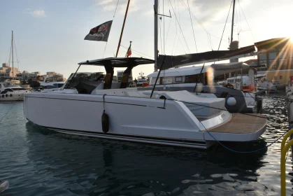 Modern Yacht in Limassol Harbor