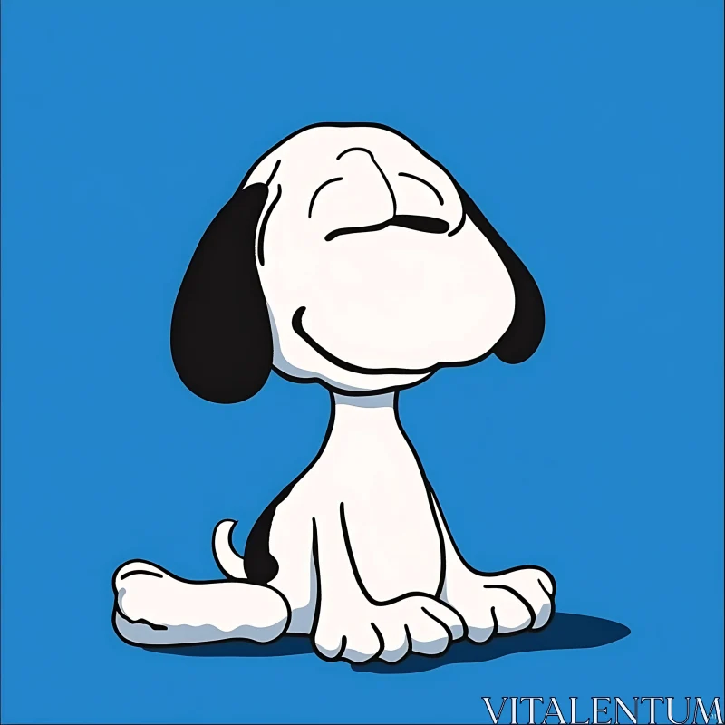 AI ART Minimalist Snoopy Portrait