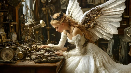 Clockwork Fairy in Steampunk Workshop