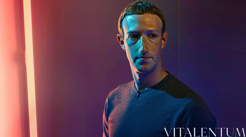 AI ART Contemplative Mark Zuckerberg