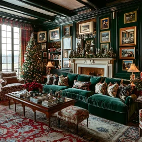 Luxurious Holiday Living Room Scene