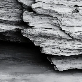 Layered Stone Patterns in Black and White