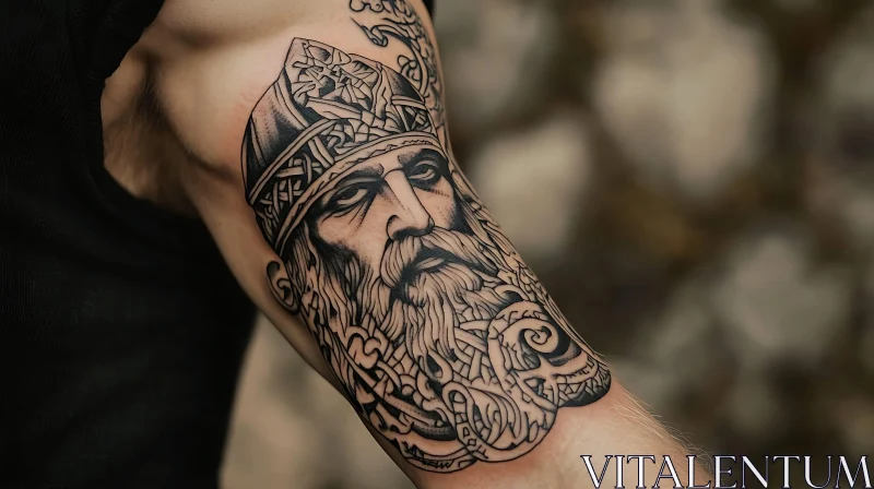 Viking Warrior Arm Tattoo AI Image