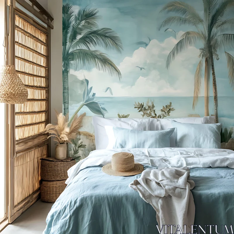 AI ART Serene Bedroom Interior Design