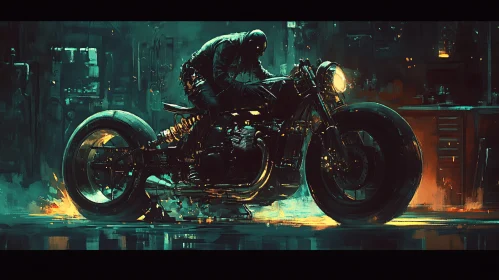 Urban Motorcycle Night Ride