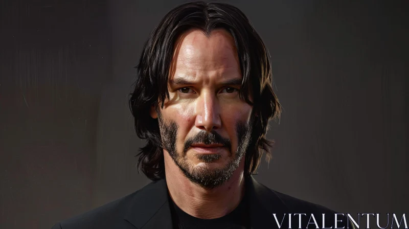 Intense Keanu Reeves Image AI Image