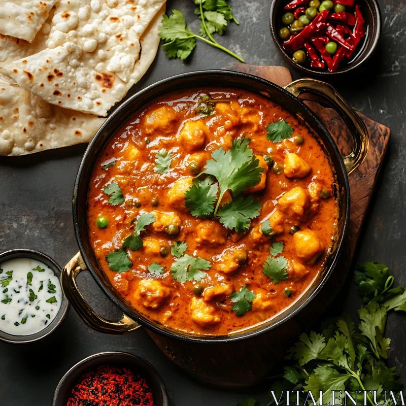 Indian Curry Feast AI Image