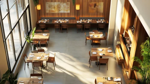 Sunlit Restaurant Dining Area