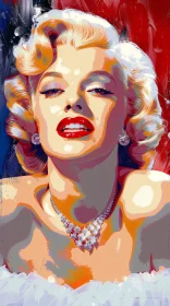 Bold Colorful Portrait of Marilyn Monroe