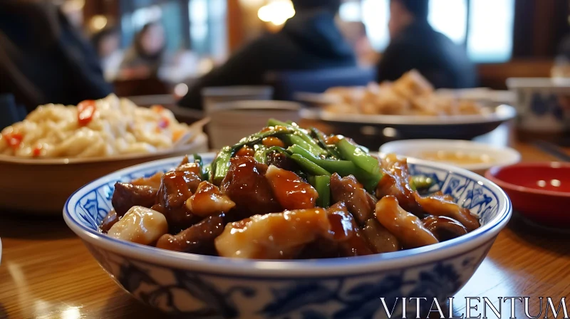 Savory Chinese Stir-Fried Chicken with Veggies AI Image