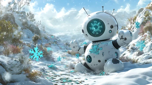 Snowy Robot Landscape