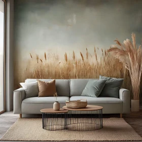 Neutral Toned Living Room with Sofa