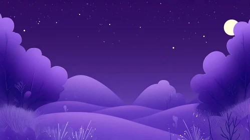 Stylized Purple Night Scene