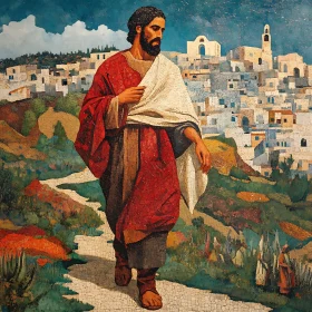 Man in Robes Mosaic Art