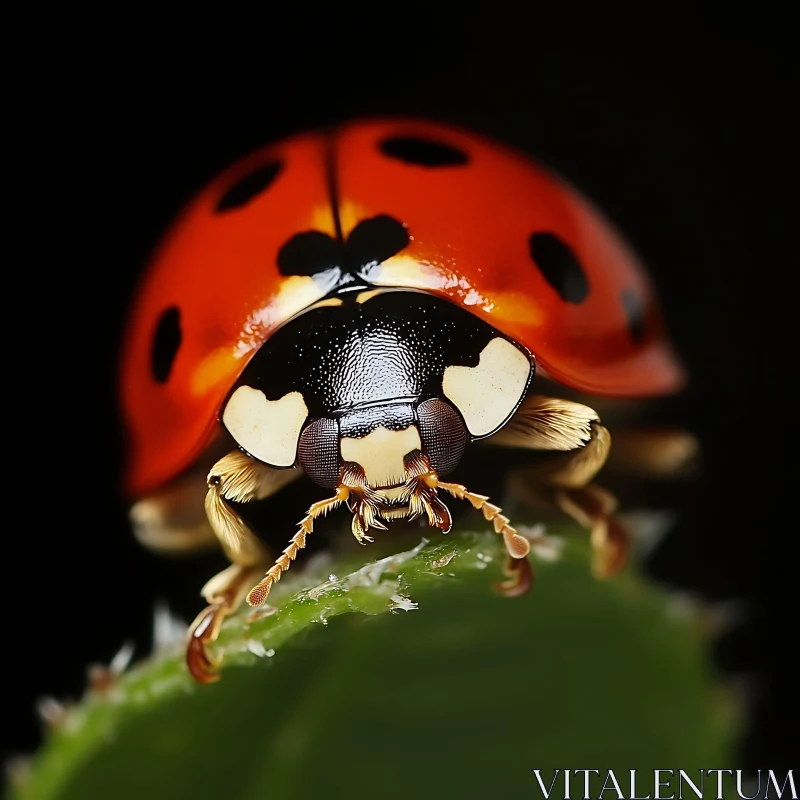 AI ART Close-Up View of a Ladybug